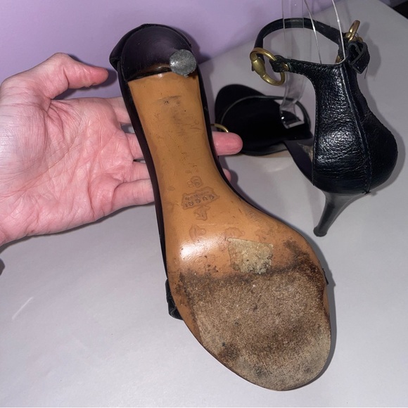 Gucci High Heel Horsebit Stiletto Sandals Women Size 9 Strappy Open Toe Luxury - Picture 9 of 10